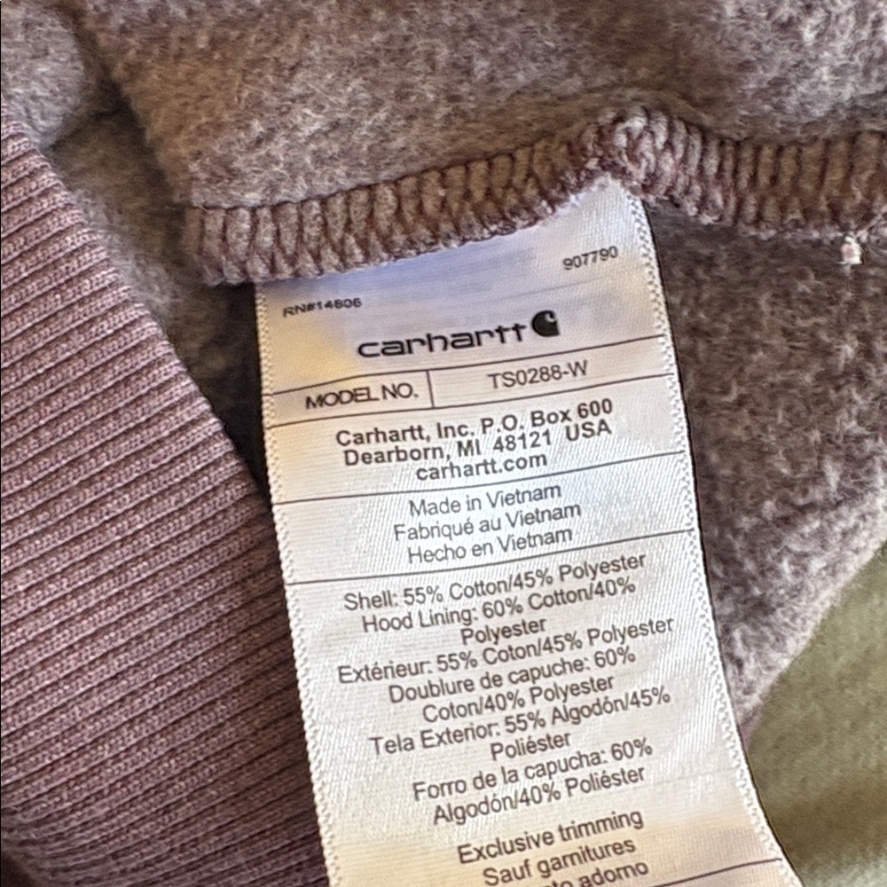 CARHARTT girls RELAXED FIT HEATHER LOGO SLEEVE GRAPHIC WORK HOODIE - Picture 6 of 6